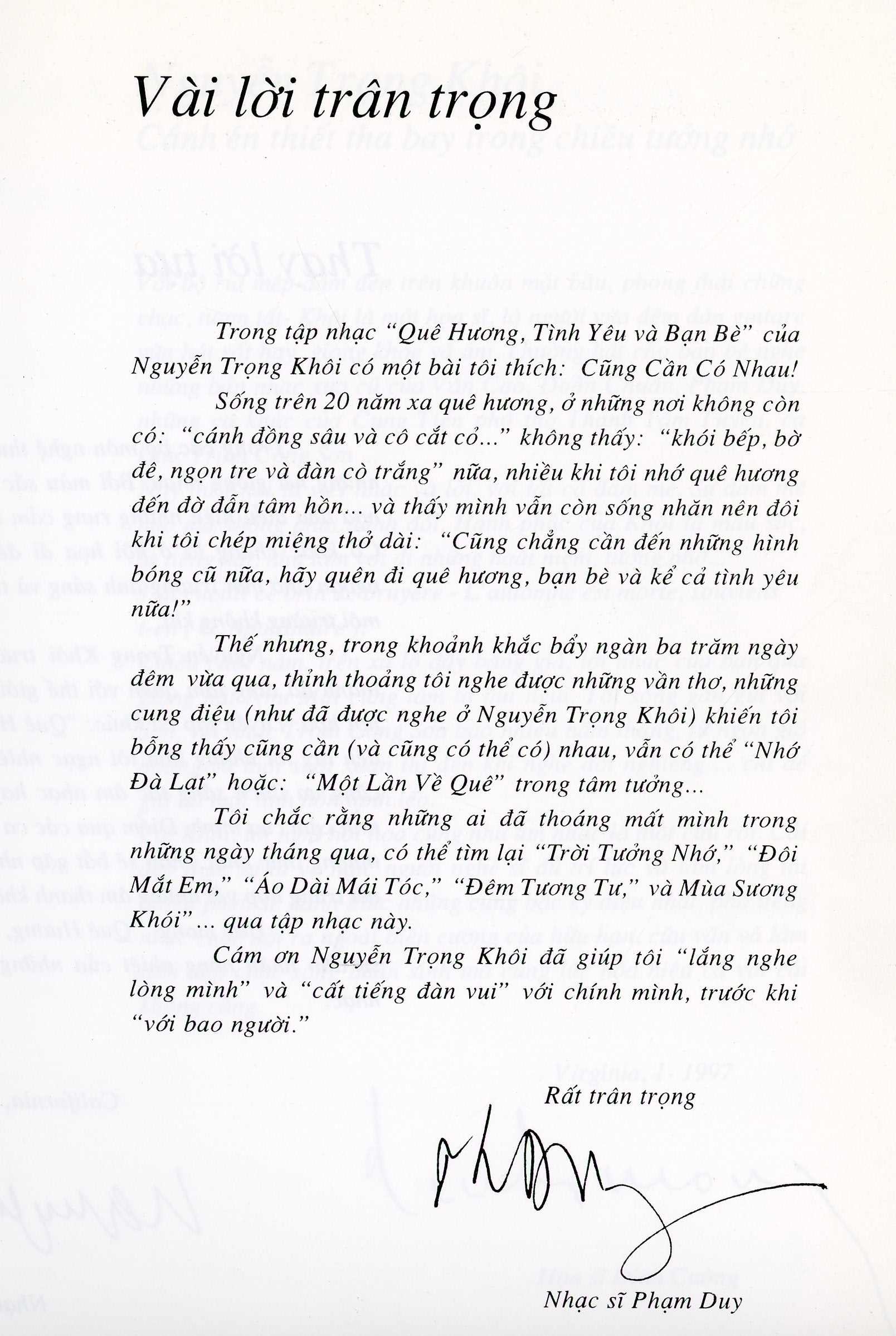 Quê hương tình yêu và bạn bè (Tuyển tập 12 ca khúc Nguyễn Trọng Khôi)