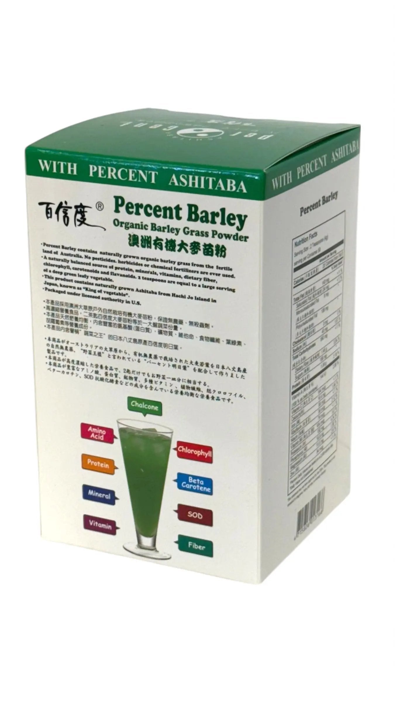 Ashitaba Percent Barley Green Percent Ashitaba