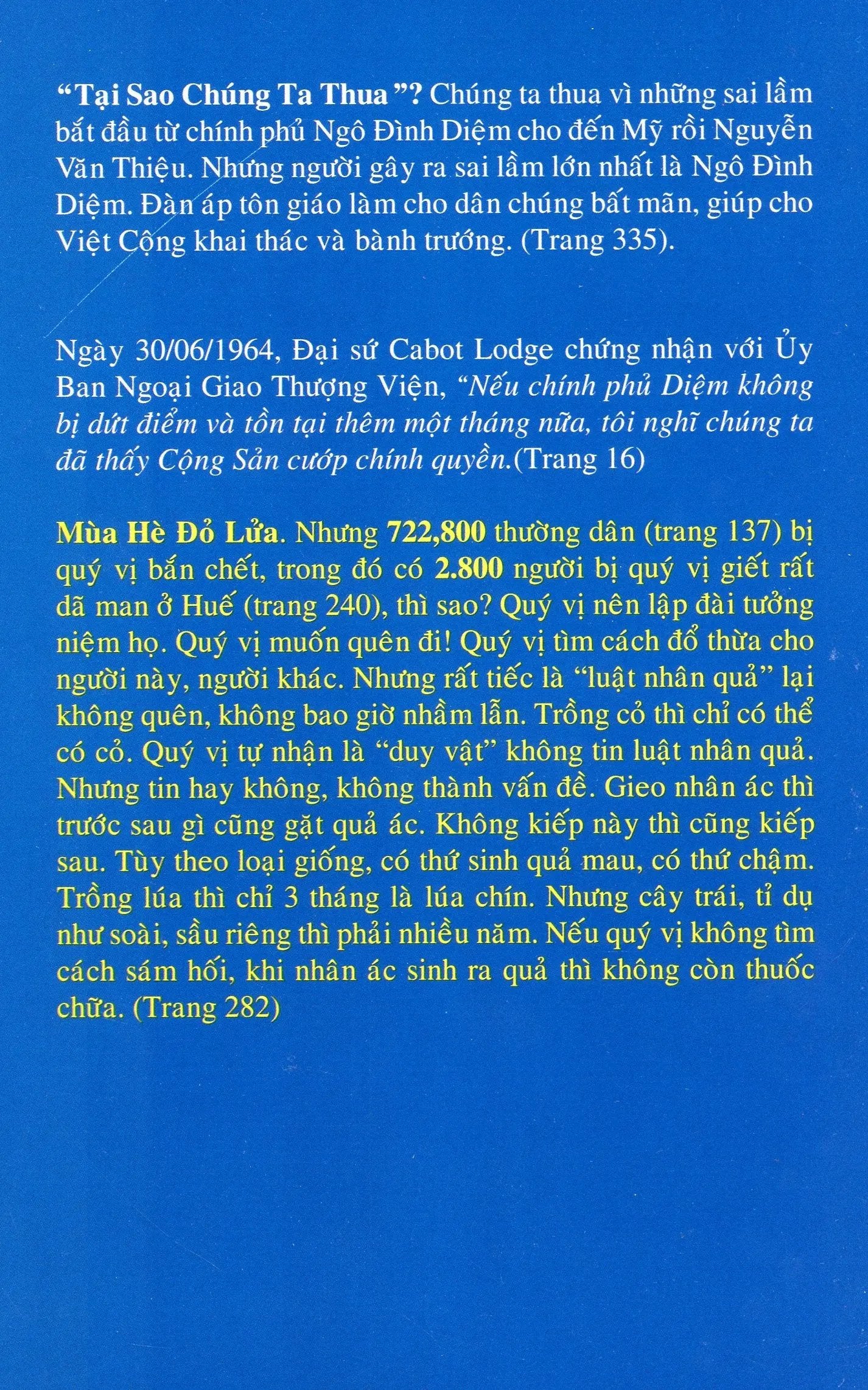 Tại sao chúng ta thua?