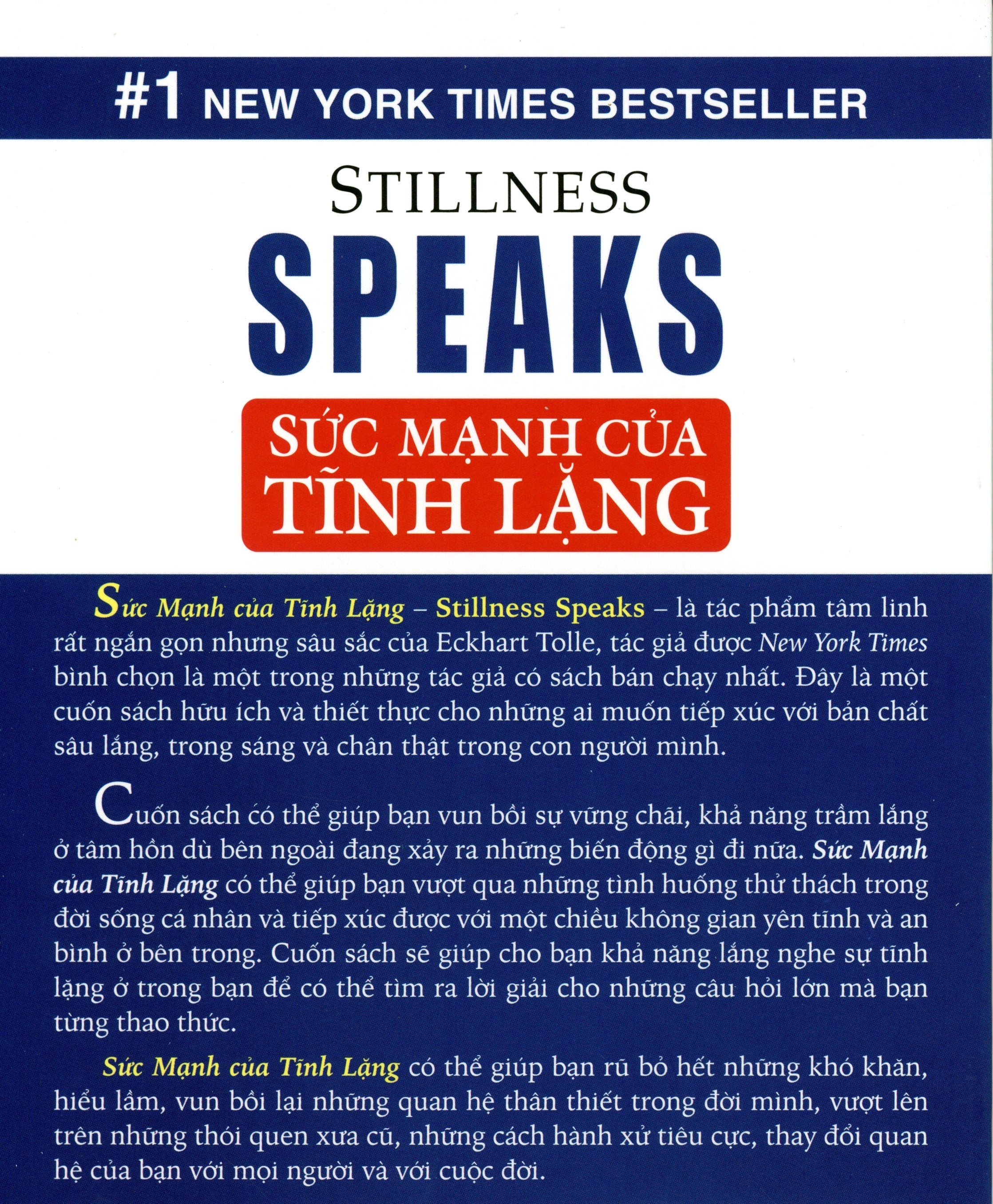 Sức Mạnh Của Tĩnh Lặng - Stillness Speaks (Tái Bản Có Bổ Sung) . First News