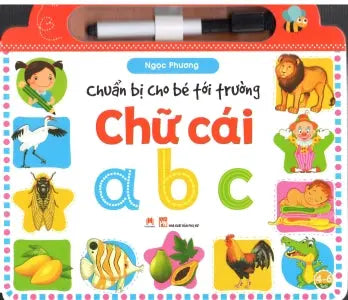 Chuẩn Bị Cho Bé Tới Trường - Chữ Cái A B C (Board Book, Giấy Cứng, Bìa Cứng). Phụ Nữ (H.Hoàng)