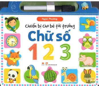Chuẩn Bị Cho Bé Tới Trường - Chữ Số 1 2 3 (Board Book, Giấy Cứng, Bìa Cứng) Phụ Nữ (H.Hoàng)