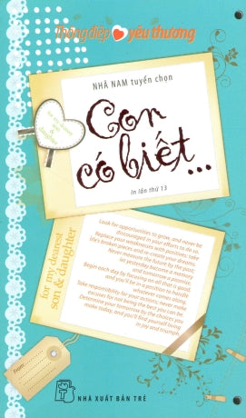 Thông Điệp Yêu Thương - Con Có Biết ... (Song Ngữ Anh Việt) Trẻ