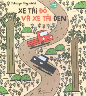 Ehon Mẫu Giáo - Xe Tải Đỏ Và Xe Tải Đen Thế Giới (Nhã Nam)