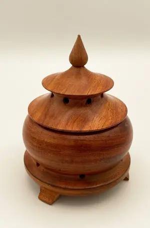 TB. Lư Gỗ Đốt Trầm (Lư Gỗ Mái Chùa) TB