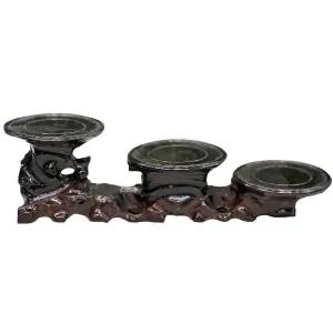 Đế Trưng Ấm Trà - Đế Ba Bằng Gỗ (3 Cái) VN