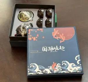 Bộ Ấm trà bằng sứ - Set gồm 1 Bình Trà + 4 Ly+1 lư nhang+1 Ly dựng trà VN