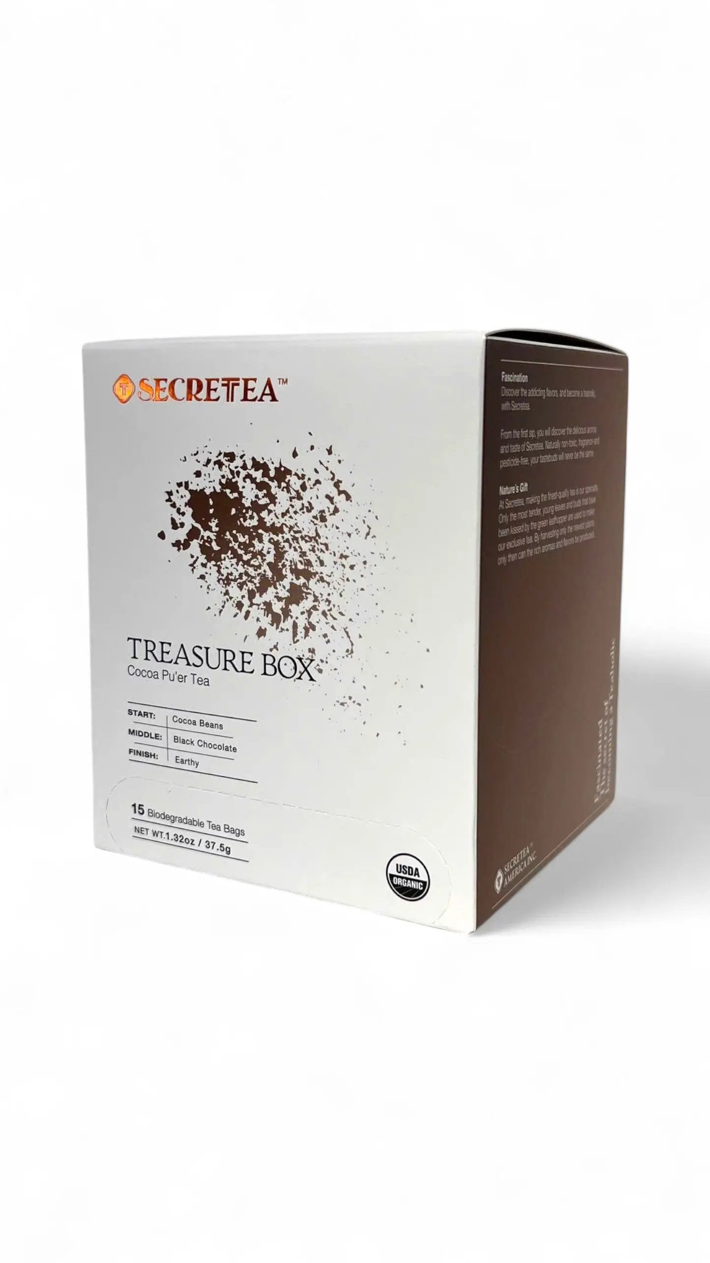 Treasure Box (Cocoa Pu'er Tea) (Organic Cacao Husk, Organic Cacao Nibs, Organic Black Tea) - ( 15 tea bags) Taiwan
