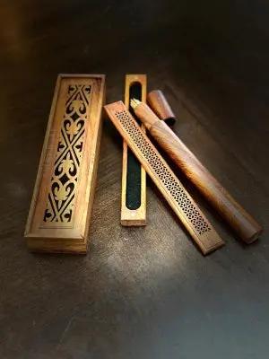 TB. Nhang Trầm Không Tăm Set 3 Món - Loại Đặc Biệt (Kỳ Nam) - 10g Ống Thủy Tinh TB