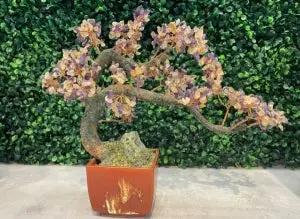 #12. Cây Bonsai Bằng Đá - Gemtree (Size Nhỏ, Bông Đá Màu Tím + Vàng) Gem VN