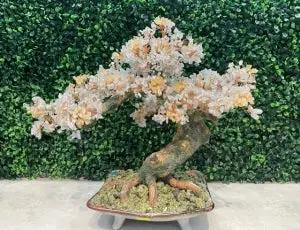 #20. Cây Bonsai Bằng Đá - GemTree (Size Medium, Bông Đá Màu Trắng + Xanh + Vàng) Gem VN