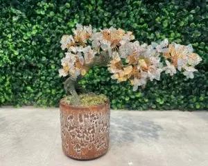 #11. Cây Bonsai Bằng Đá - GemTree (Size Nhỏ, Bông Đá Màu Xanh + Cam) Gem VN