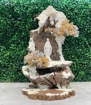#16. Cây Bonsai Bằng Đá - GemTree Kèm Tượng Phật Hoặc Tượng Đức Mẹ (Size Lớn, Đá Màu Vàng) Gem VN