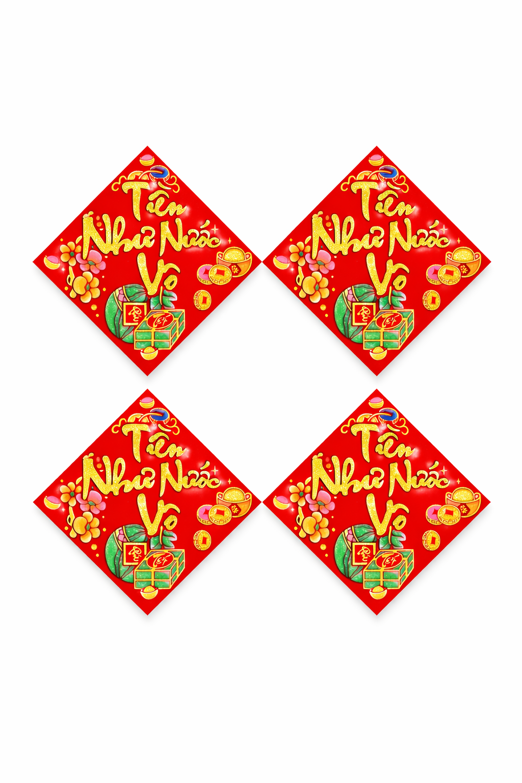 Liễn dán trái cây (4"x4")