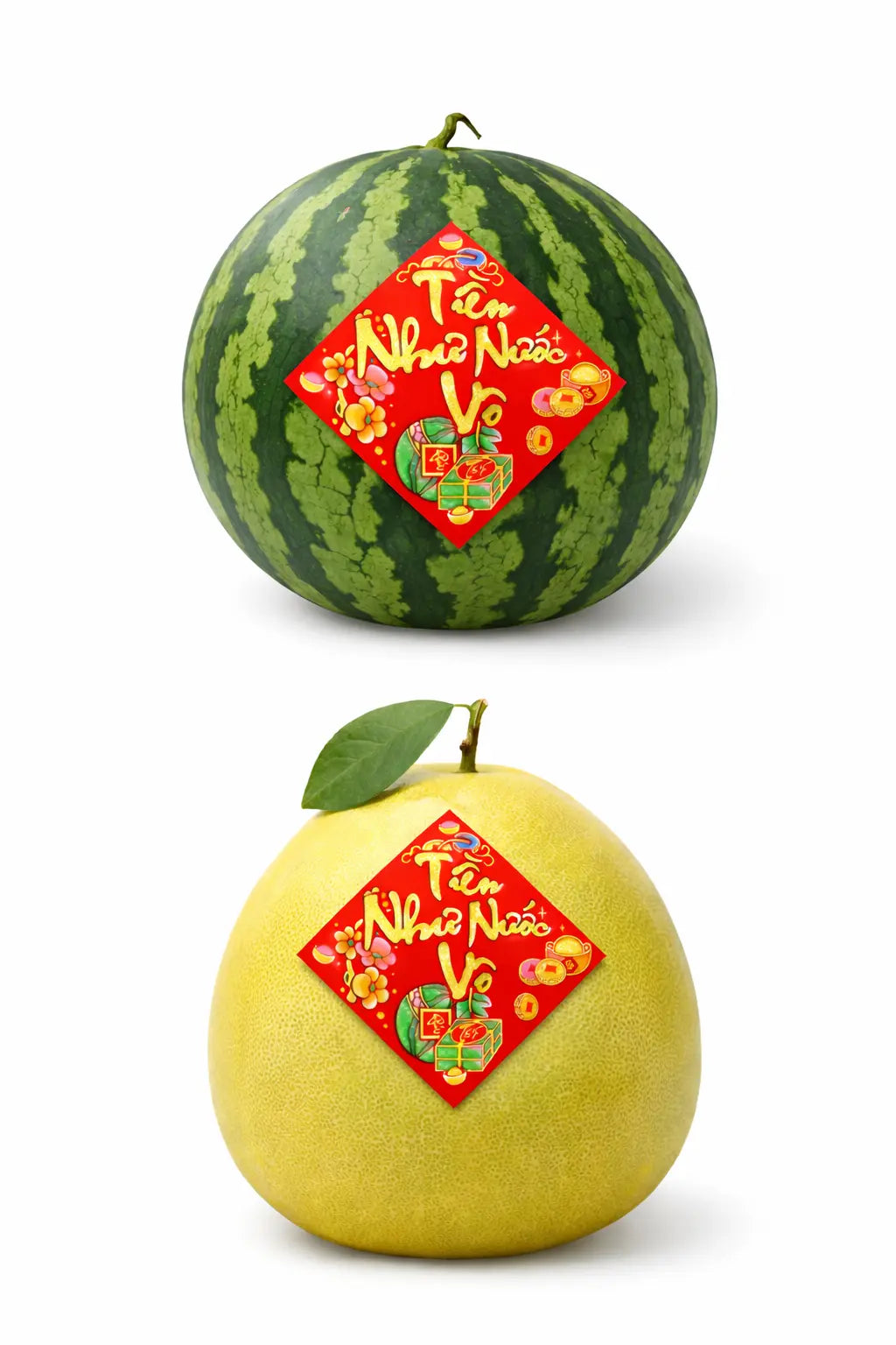 Liễn dán trái cây (4"x4") Tu Luc International Inc