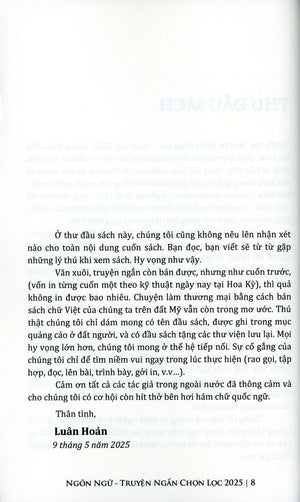 Truyện Ngắn Chọn Lọc 2025 (Ngôn Ngữ Tuyển Chọn) My Store