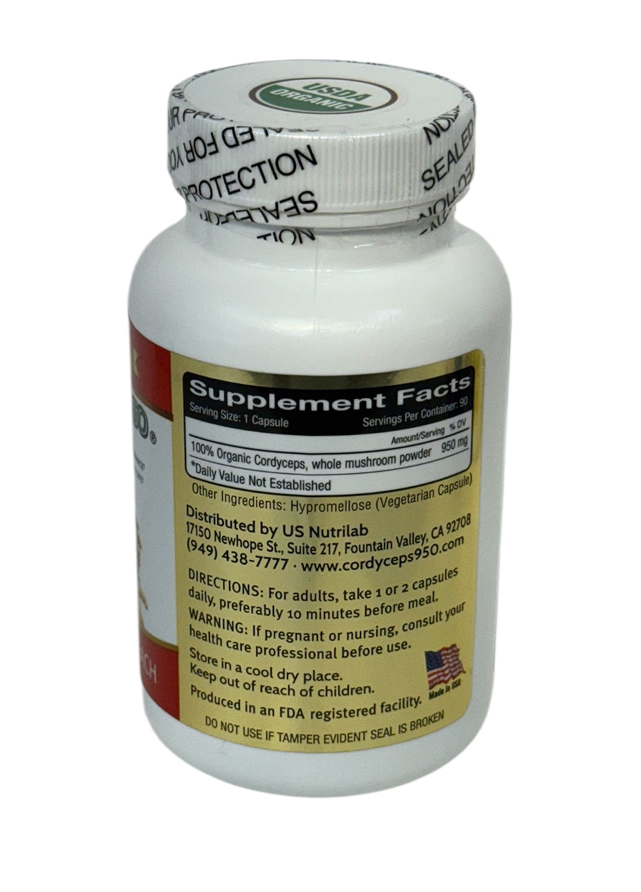 Combo Đông Trùng Hạ Thảo 950 - Combo Cordyceps 950 (Combo: 2 Bottle 90 Capsules + 20 Capsules + 1 Rhino Nano Oil / Combo Gồm: 2 Lọ 90 Viên + 1 Vỉ 20 viên= 200 viên, Và Tặng 1 Chai Dầu Tê Giác