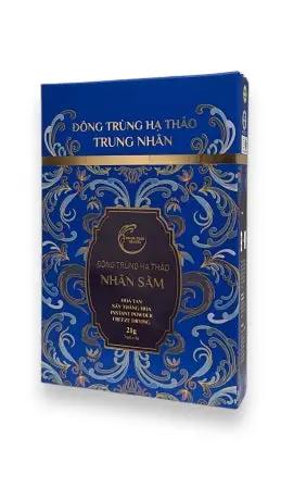 Đông Trùng Hạ Thảo Nhân Sâm – Hộp 7 gói x 3 g (Ginseng Cordyceps – Box: 7 pack x 3 g) Trung Nhan