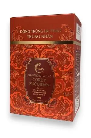 Đông Trùng Hạ Thảo Cordy Fucoidan - Hộp 20 gói ( Cordy Fucoidan Cordyceps Freeze Dried Instant powder box of 20 bag) Trung Nhan