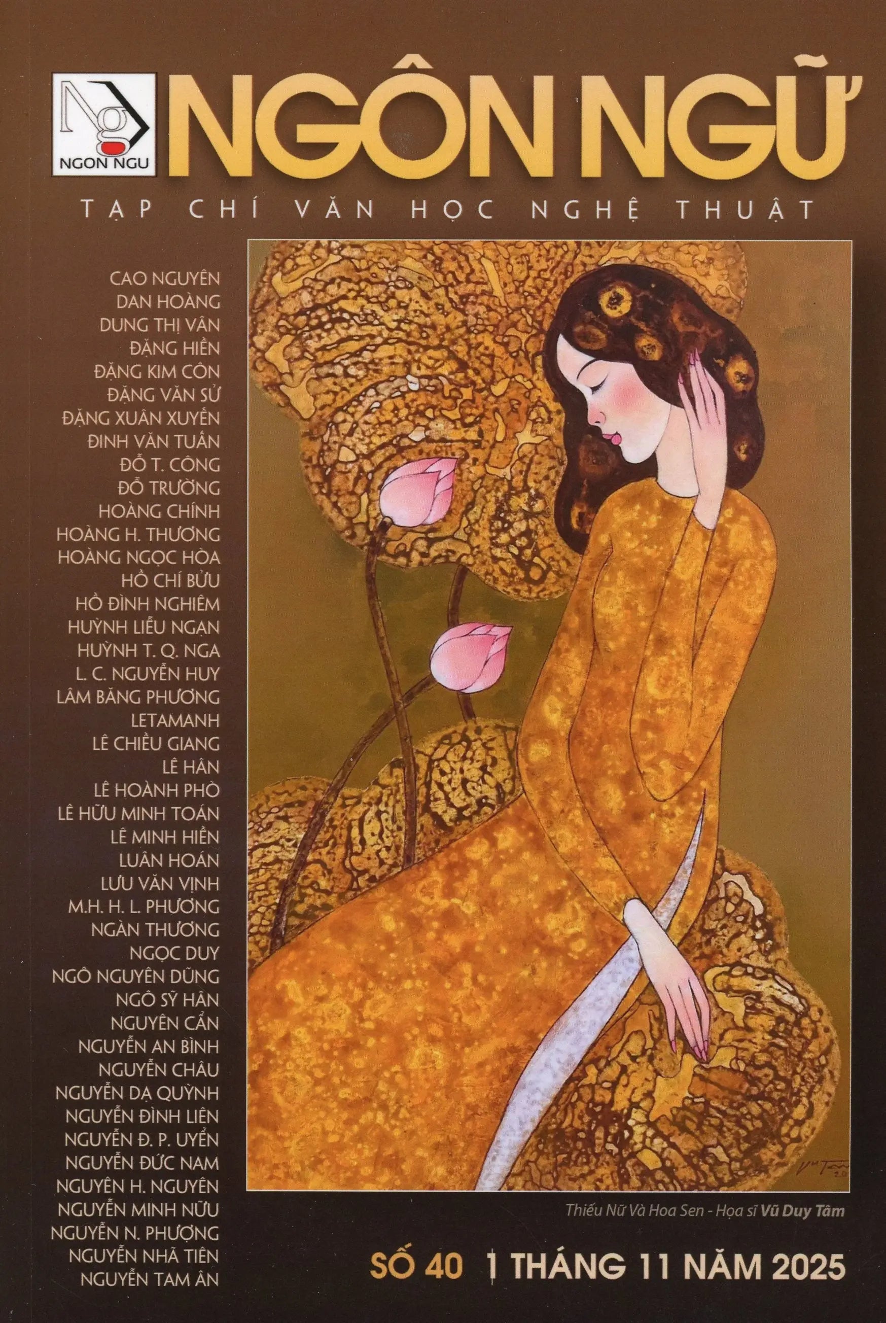 Tạp Chí Văn Học Nghệ Thuật - Ngôn Ngữ - Số 40 Tháng 11/2025 Tu Luc International Inc