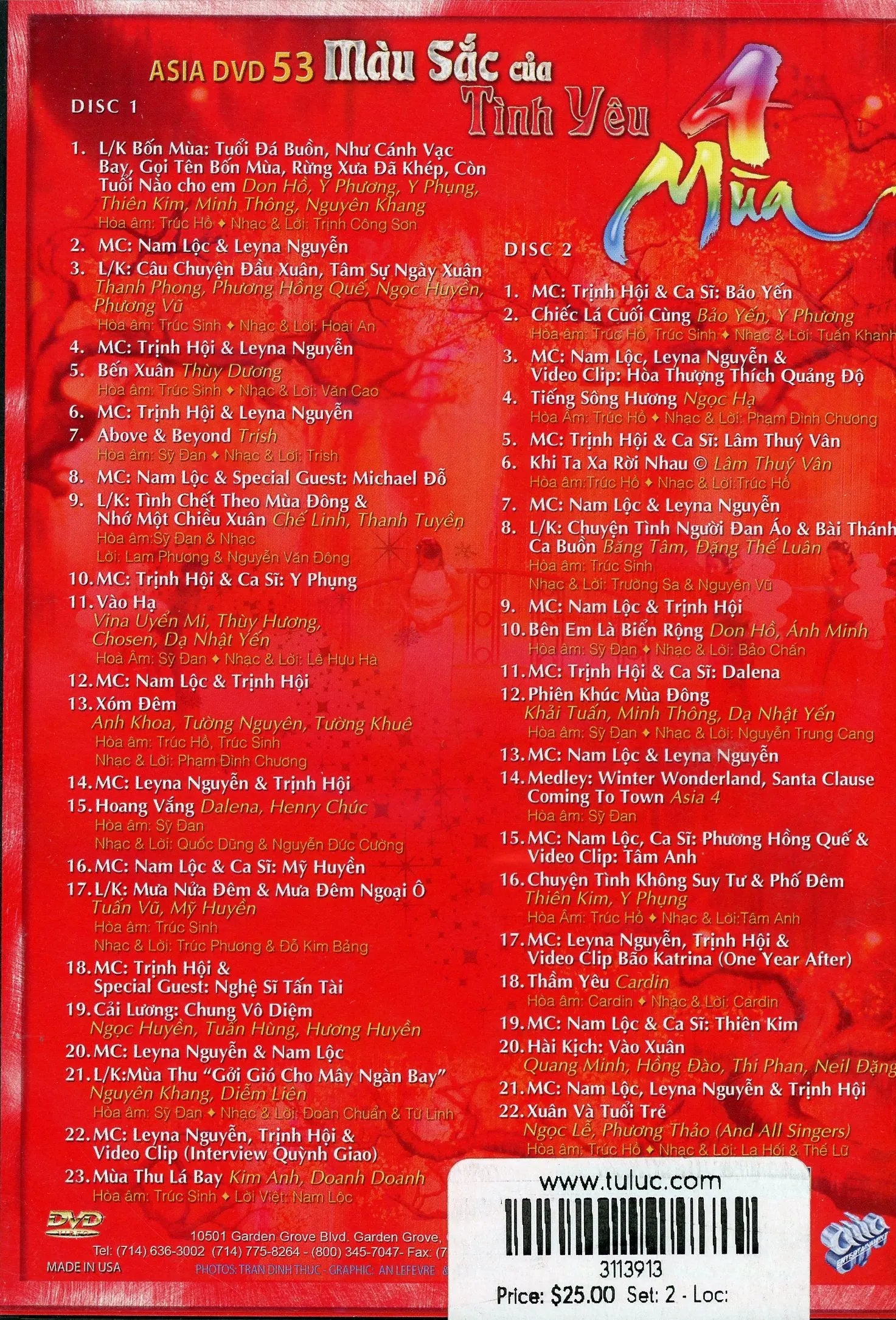 Asia 53- Màu Sắc của Tình Yêu - 4 mùa ASIA
