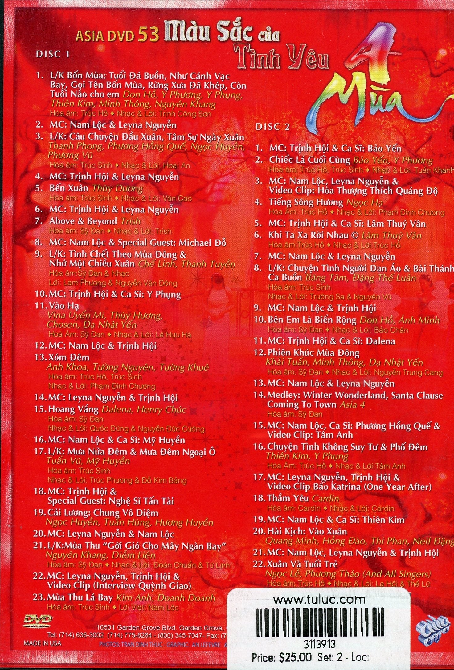 Asia 53- Màu Sắc của Tình Yêu - 4 mùa ASIA