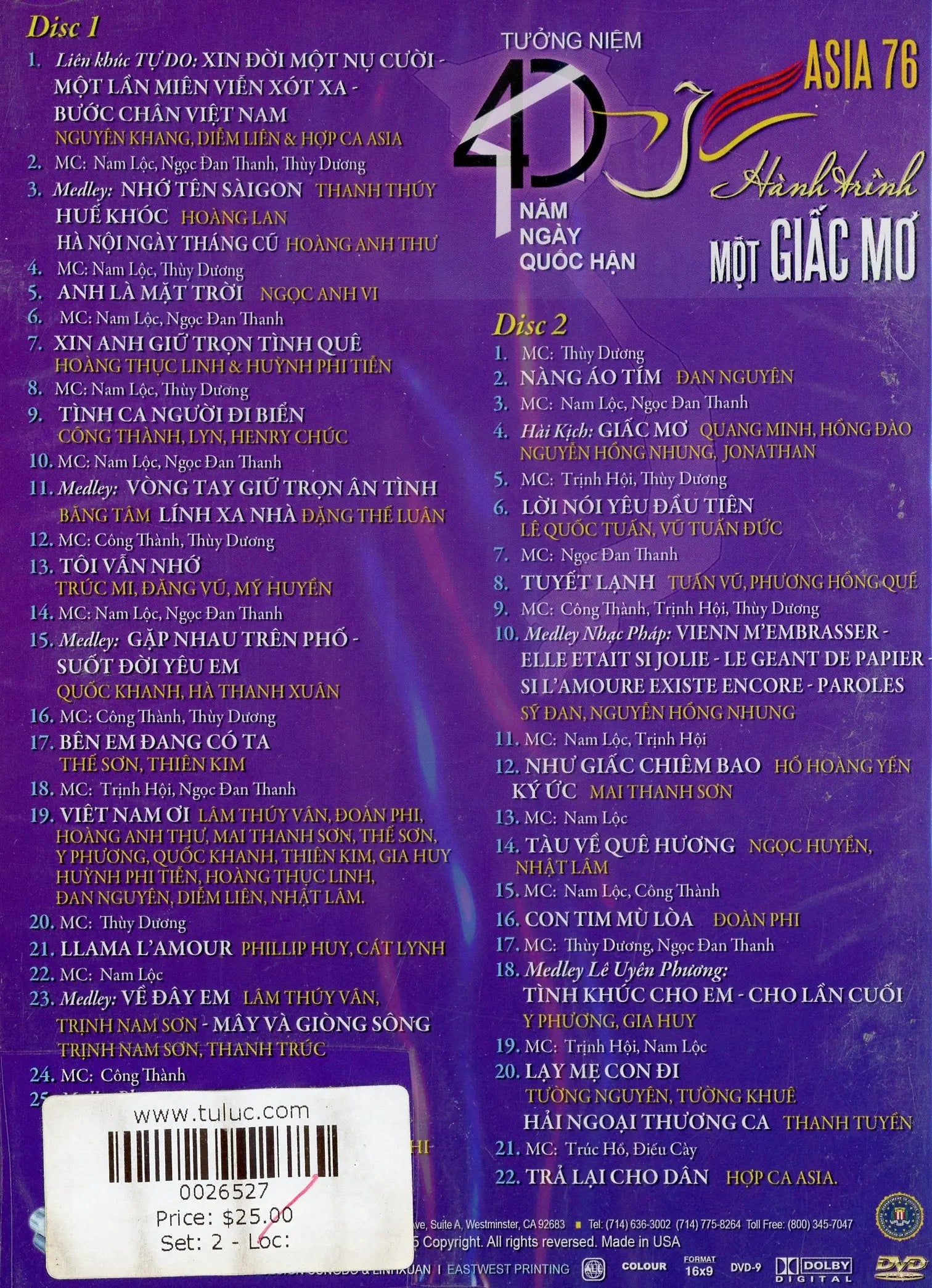 Asia 76 - 40 năm ngày quốc hận - Hành trình một giấc mơ - Journey to a dream ASIA