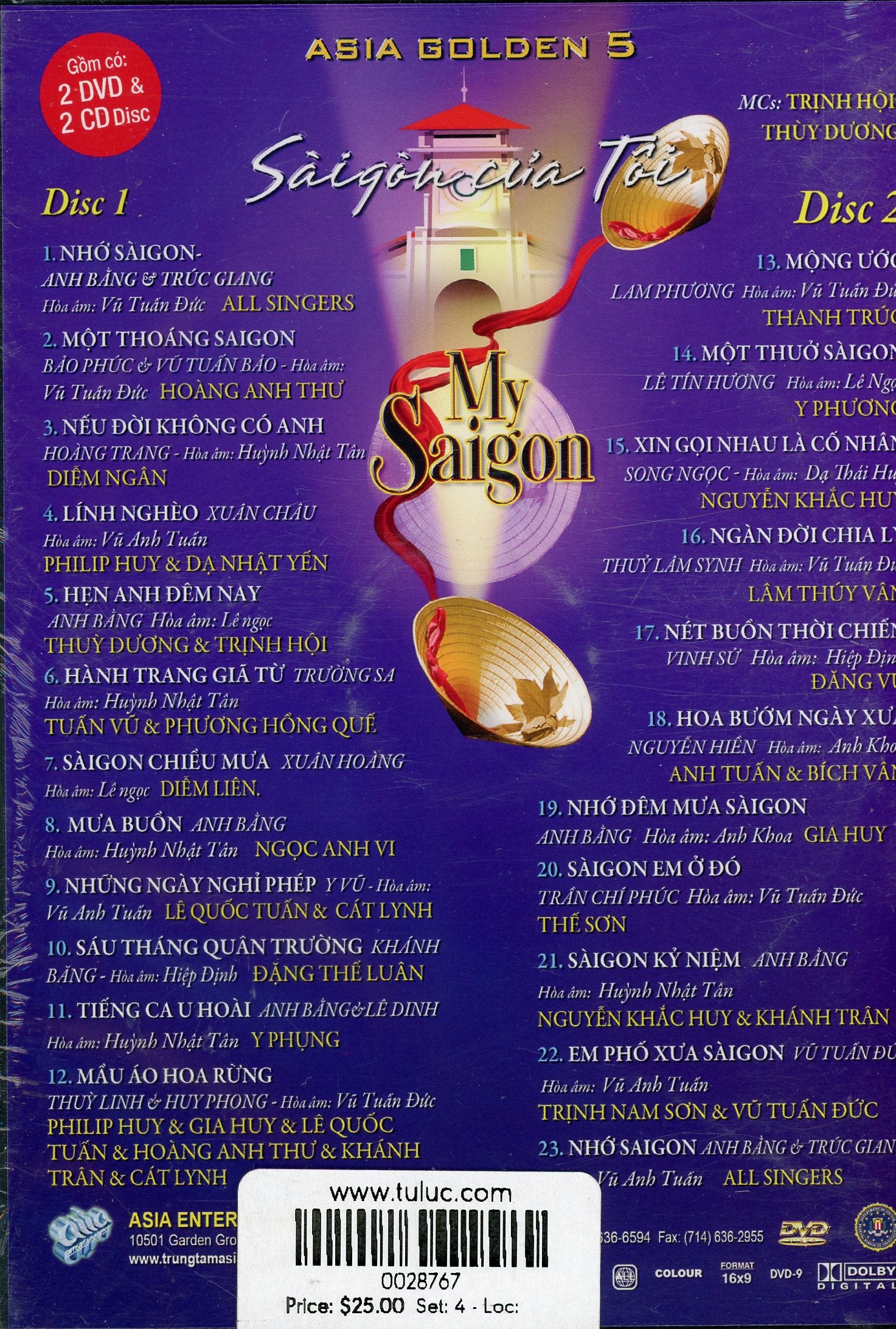 Asia Golden 5 - Sài Gòn của tôi - My Saigon