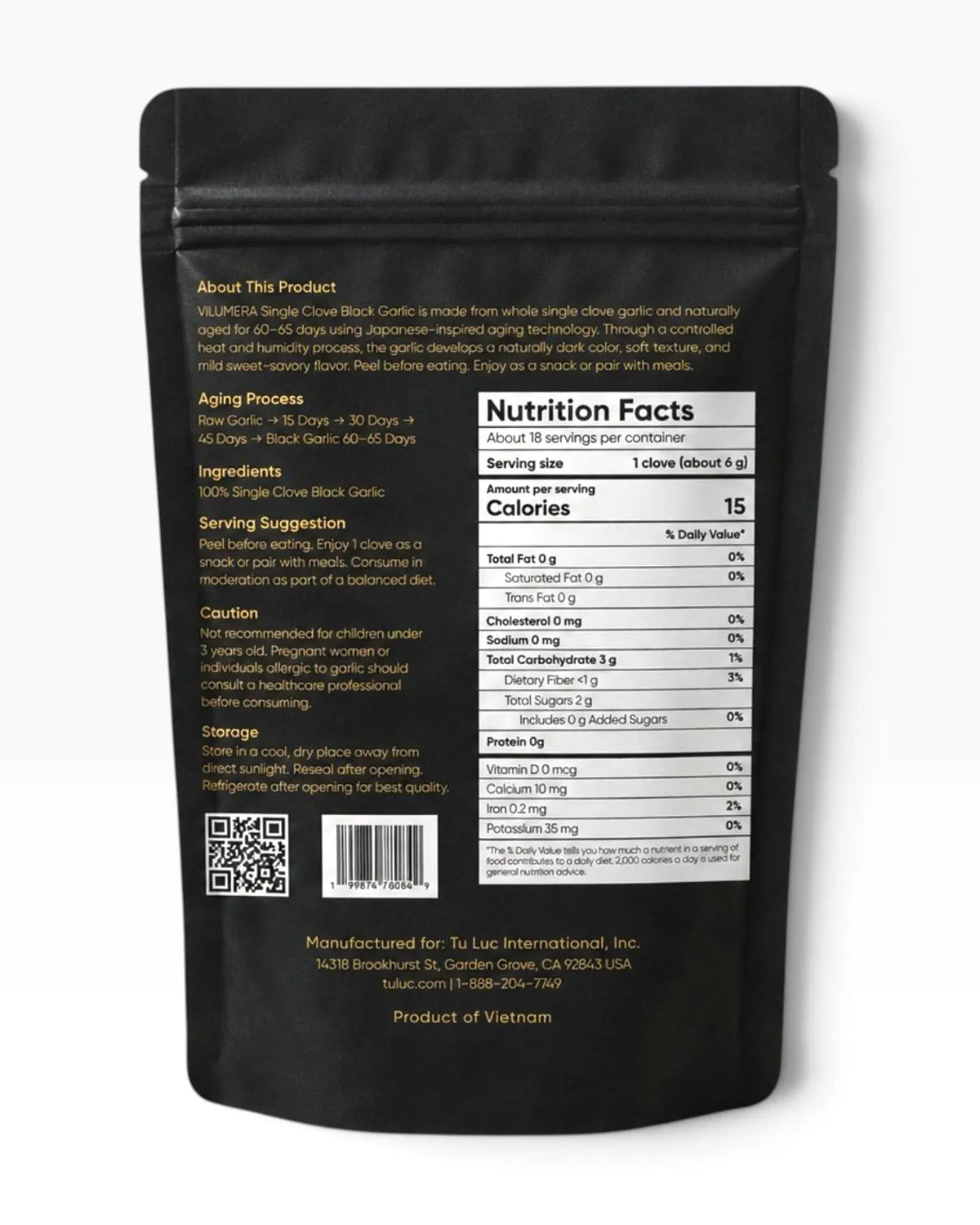Tỏi Đen Cô Đơn VILUMERA | 100 g