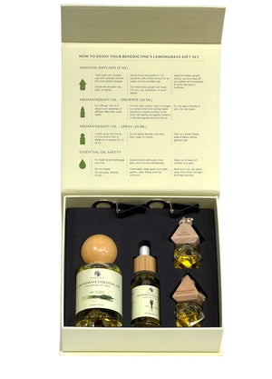 Lemongrass Essential Oil – Aromatherapy Gift Set (4 pcs) Tu Luc International Inc