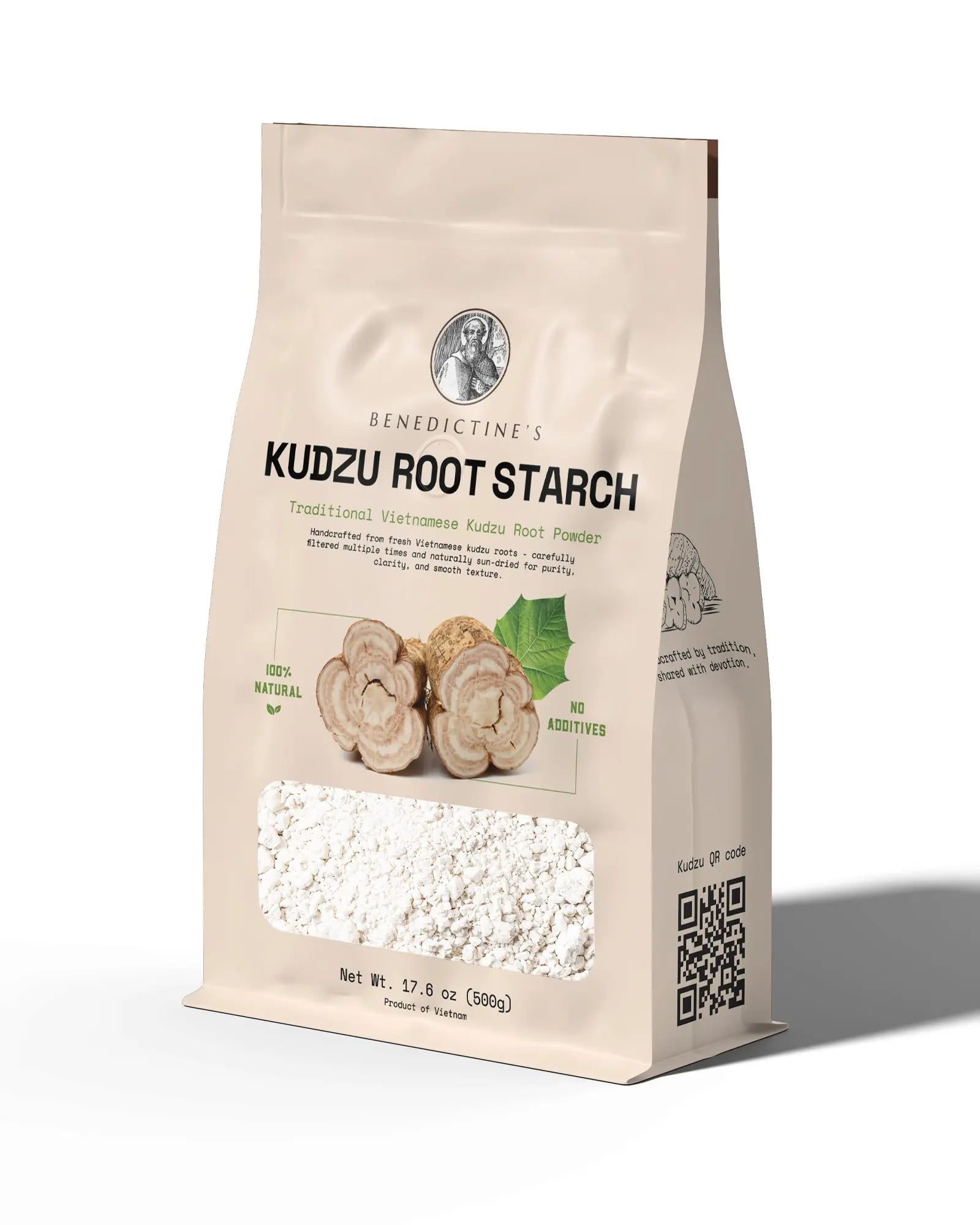 BENEDICTINE’S Kudzu Root Starch – Traditional Vietnamese Kudzu Powder (500 g) Tu Luc International, Inc.