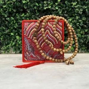 TB. Chuỗi Tràng Hạt Trầm Hương (108 Hạt - 8mm) kem hoa sen TB