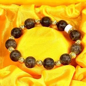 Vòng Tay Philipine, 10mm, Cận Chìm (11 Hạt Trầm Hương Mix Với 11 Hạt Vàng) TB783