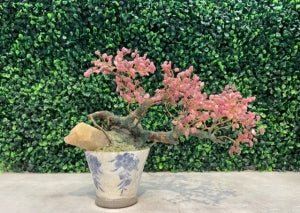 #14. Cây Bonsai Bằng Đá - GemTree (Size Nhỏ, Đá Màu Hồng + Hai Viên Đá Lớn)