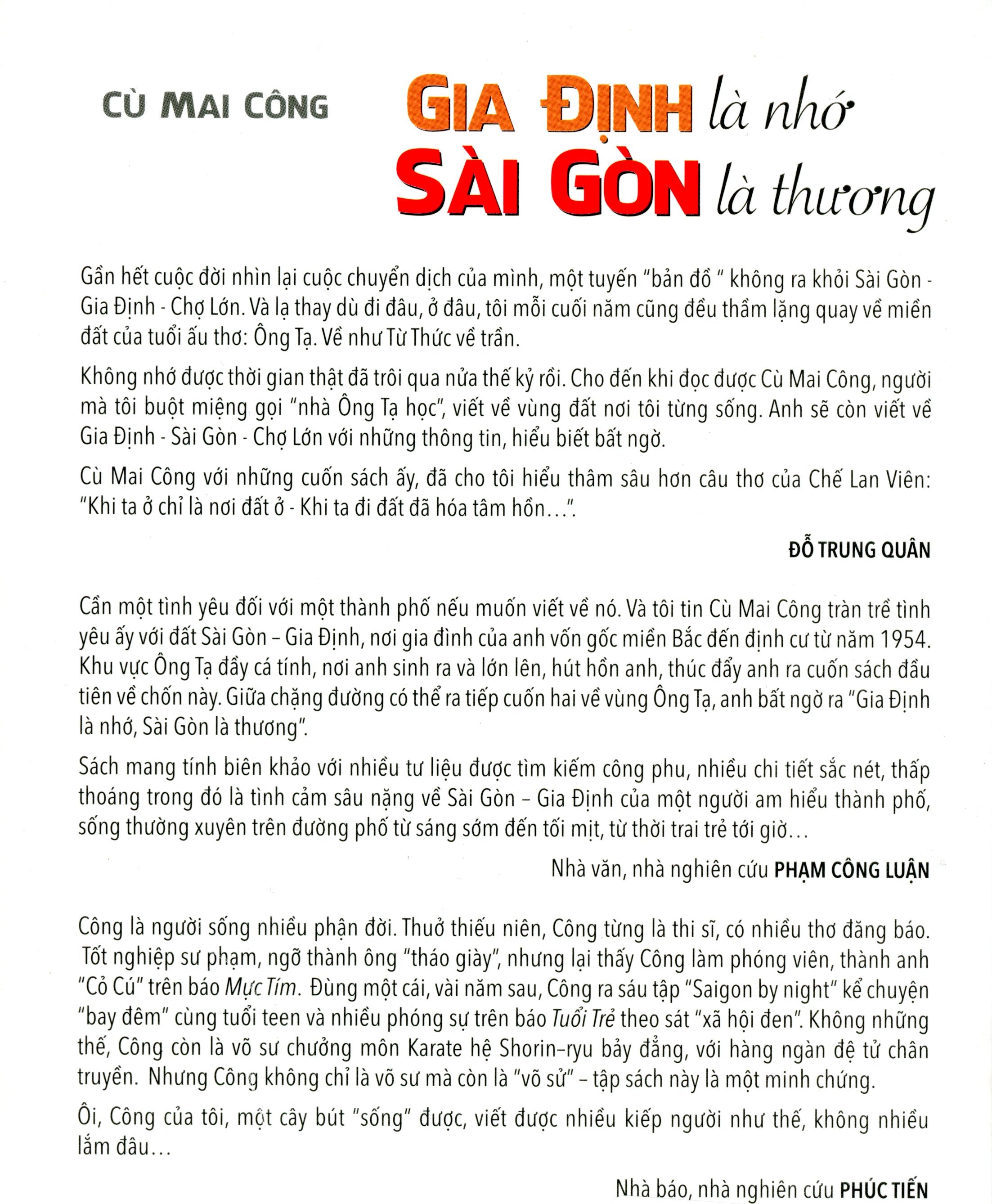 Gia Định Là Nhớ Sài Gòn Là Thương - Tập 1