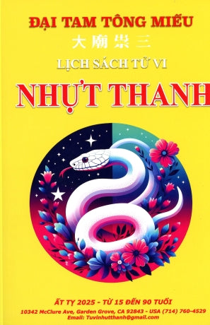 Lịch Sách Tử Vi Nhựt Thanh Ất Tỵ 2025 Từ 15 Đến 90 Tuổi - Đại Tam Tống Miếu/ Horoscope Book Year Of The 2025 .