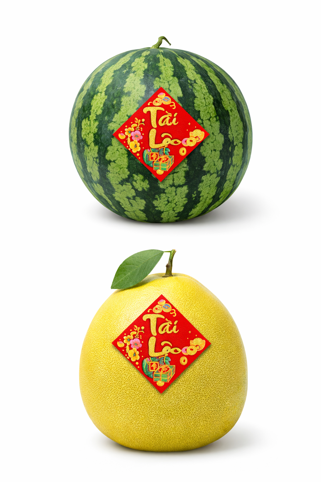 Liễn dán trái cây (3"x3")