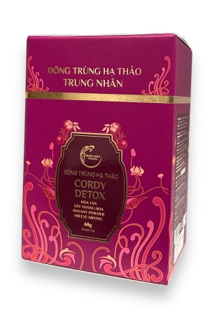 Đông Trùng Hạ Thảo Cordy Detox – Hộp 20 gói x 3 g ( Cordy Detox Cordyceps – Box: 20 pack x 3 g)