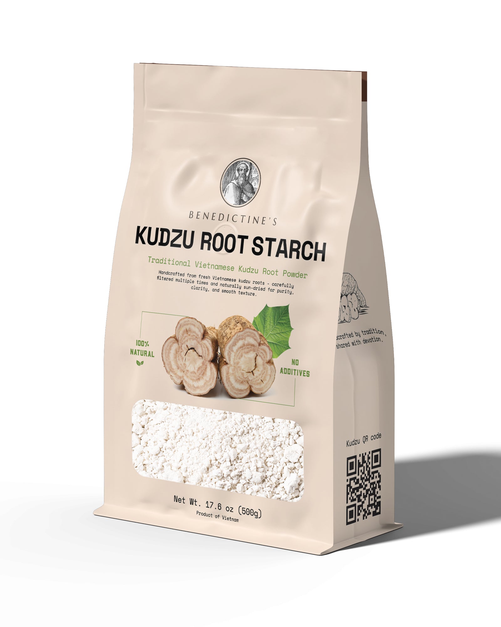 BENEDICTINE’S Kudzu Root Starch – Traditional Vietnamese Kudzu Powder (500 g)