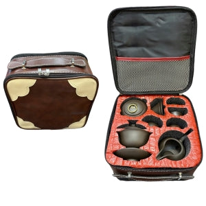 Bộ ấm Trà Tử Sa 10 món dành cho Du Lịch, Set 10 (Portable Travel Tea Set )