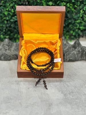 TB. Chuỗi Dây 108 Hạt Trầm Hương (Indo Đen Size 6mm)